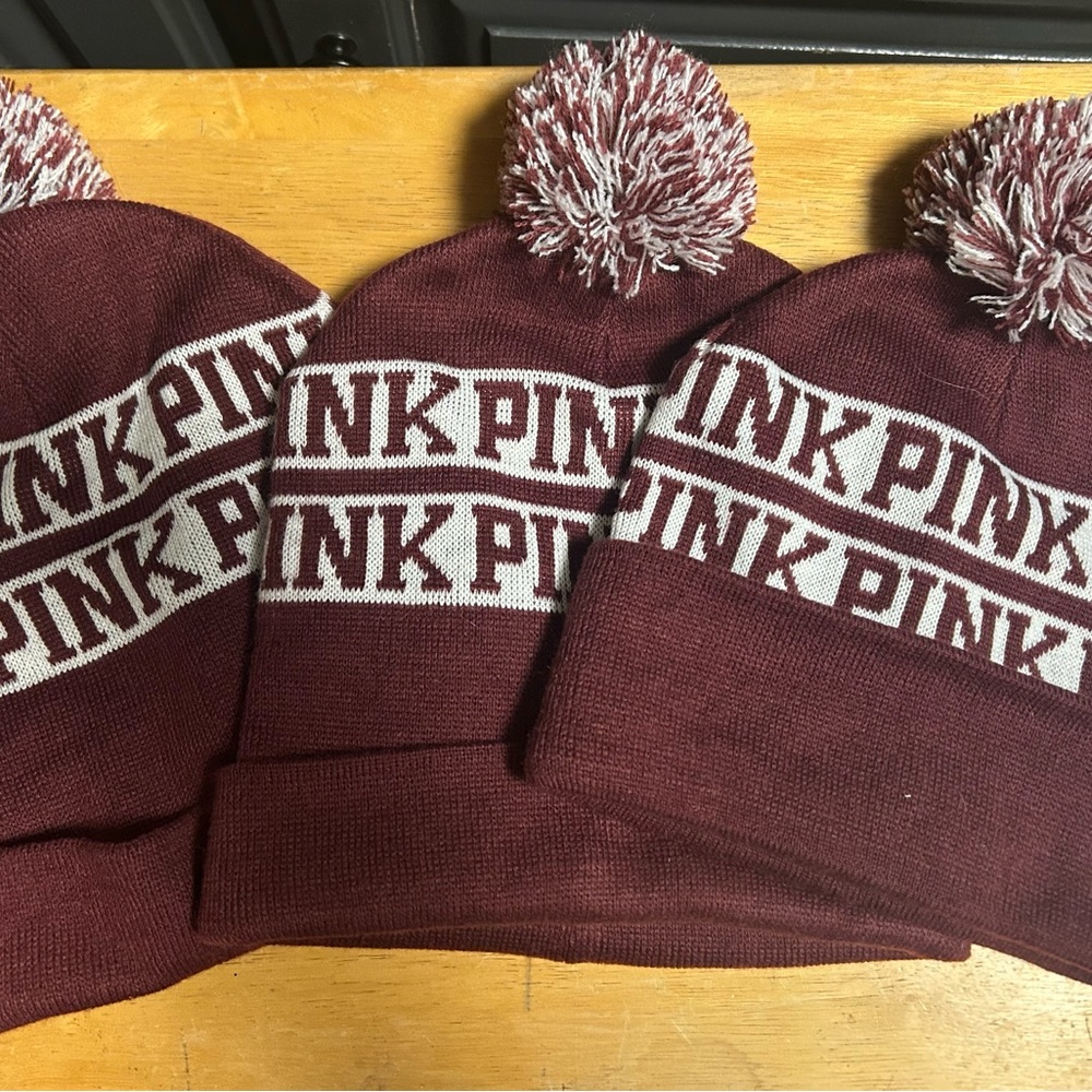 Victoria's Secret PINK Maroon beanie - one beanie